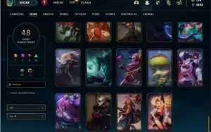 Conta Unranked com 85 Champs e 48 Skins (Criada em 2012)