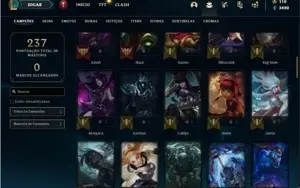 Conta Unranked com 85 Champs e 48 Skins (Criada em 2012)