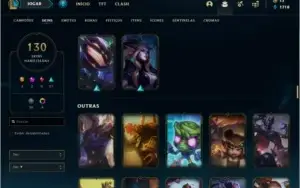 Conta ouro 4 com TODOS os champs e 130 skins