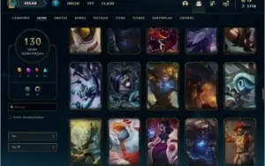 Conta ouro 4 com TODOS os champs e 130 skins