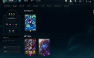 Conta ouro 4 com TODOS os champs e 130 skins