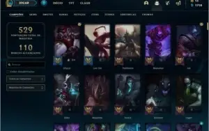 Conta ouro 4 com TODOS os champs e 130 skins