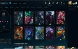 Conta league of legends 86 champs ,28 skins !