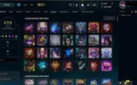 Conta LoL LvL 714, 326 skins, 428 ícones, todos os champions