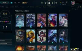Conta LoL LvL 714, 326 skins, 428 ícones, todos os champions