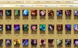 Conta Unranked Lvl 30, 55 champions e 9 skins
