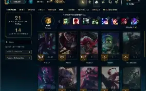 Bronze 4 com 25 Champs e 3 Skins