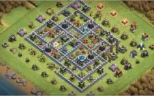 Clash of Clans CV13 Bem upada - muros full cv 12