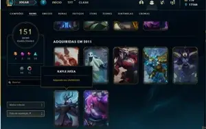 conta rara lol, skins icones sentinelas raros e com elo alto