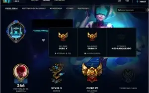 Conta League of Legends Gold 4
