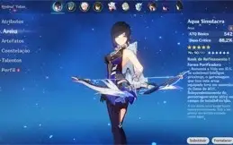 Conta genshin impact 0 vínculos raiden c2 yelan + bis, aceit