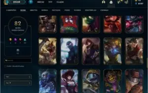 Conta Gold 3 com 82 skins e 111 champs