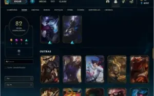 Conta Gold 3 com 82 skins e 111 champs