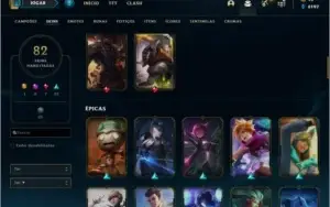 Conta Gold 3 com 82 skins e 111 champs