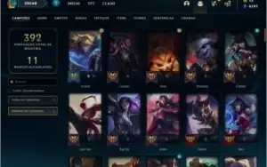 Conta Gold 3 com 82 skins e 111 champs