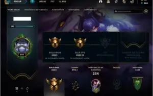 Conta ouro 1 com 65 champs e 24 skins