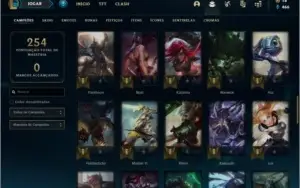 Conta ouro 1 com 65 champs e 24 skins