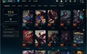 Conta ouro 1 com 65 champs e 24 skins