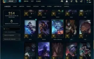 Conta ouro 1 com 65 champs e 24 skins