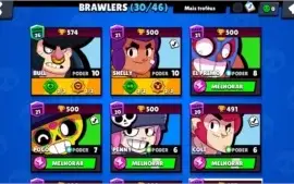 BRAWL STARS NVL 96, 10.000 TROFÉIS, 1 LENDARIO, COM 3 NV 10!