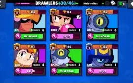 BRAWL STARS NVL 96, 10.000 TROFÉIS, 1 LENDARIO, COM 3 NV 10!