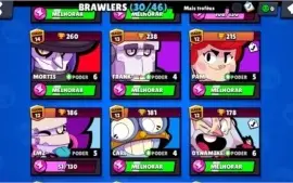 BRAWL STARS NVL 96, 10.000 TROFÉIS, 1 LENDARIO, COM 3 NV 10!