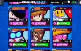 BRAWL STARS NVL 96, 10.000 TROFÉIS, 1 LENDARIO, COM 3 NV 10!
