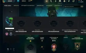 Conta Unranked com 100 Champs e 59 Skins