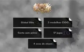 CSGO Prime, 1702 horas , 3 Medalhas CSGO