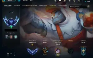 CONTA LOL D4 MMR MTO BOM E SKINS RARAS
