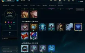 CONTA LOL D4 MMR MTO BOM E SKINS RARAS