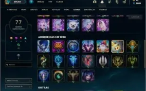 Conta platina 3 com 9 skins e 39 champs