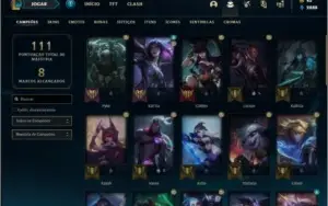 Conta platina 3 com 9 skins e 39 champs