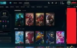 CONTA LEAGUE OF LEGENDS COM BORDA PLATINA E MUITAS SKINS