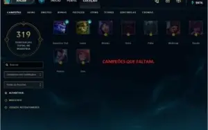 CONTA LEAGUE OF LEGENDS COM BORDA PLATINA E MUITAS SKINS