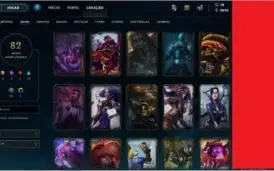 CONTA LEAGUE OF LEGENDS COM BORDA PLATINA E MUITAS SKINS