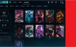 CONTA LEAGUE OF LEGENDS COM BORDA PLATINA E MUITAS SKINS