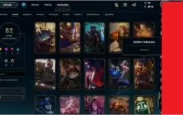 CONTA LEAGUE OF LEGENDS COM BORDA PLATINA E MUITAS SKINS