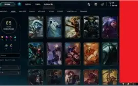 CONTA LEAGUE OF LEGENDS COM BORDA PLATINA E MUITAS SKINS
