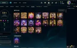 CONTA LEAGUE OF LEGENDS, UNRANKED, 488 SKINS.