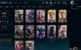 CONTA LEAGUE OF LEGENDS, UNRANKED, 488 SKINS.
