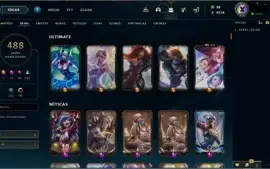 CONTA LEAGUE OF LEGENDS, UNRANKED, 488 SKINS.