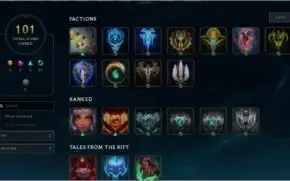 Vendo  acc do lol Total  108 champs 18419 EA LV 136 53 SKINS