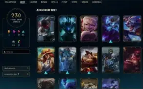 CONTA MESTRE COM 230 SKIN NO PRECINHO