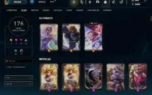 Esmeralda 3 com 105 Champs e 175 Skins + 100 Espolios