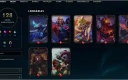 Conta do lol com 125 skins 2 ultimate