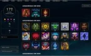 Conta do lol com 125 skins 2 ultimate