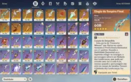 Conta Ar59, 20 Personagens 5*, 4 Archon E 11Armas 5*