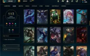 Unranked com TODOS os champs e 113 Skins ( MAIN ADC )