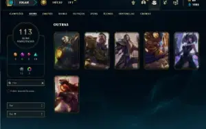 Unranked com TODOS os champs e 113 Skins ( MAIN ADC )